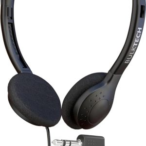 1 Pack Wired On-Ear Headphones with 2.5mm Connector, Black