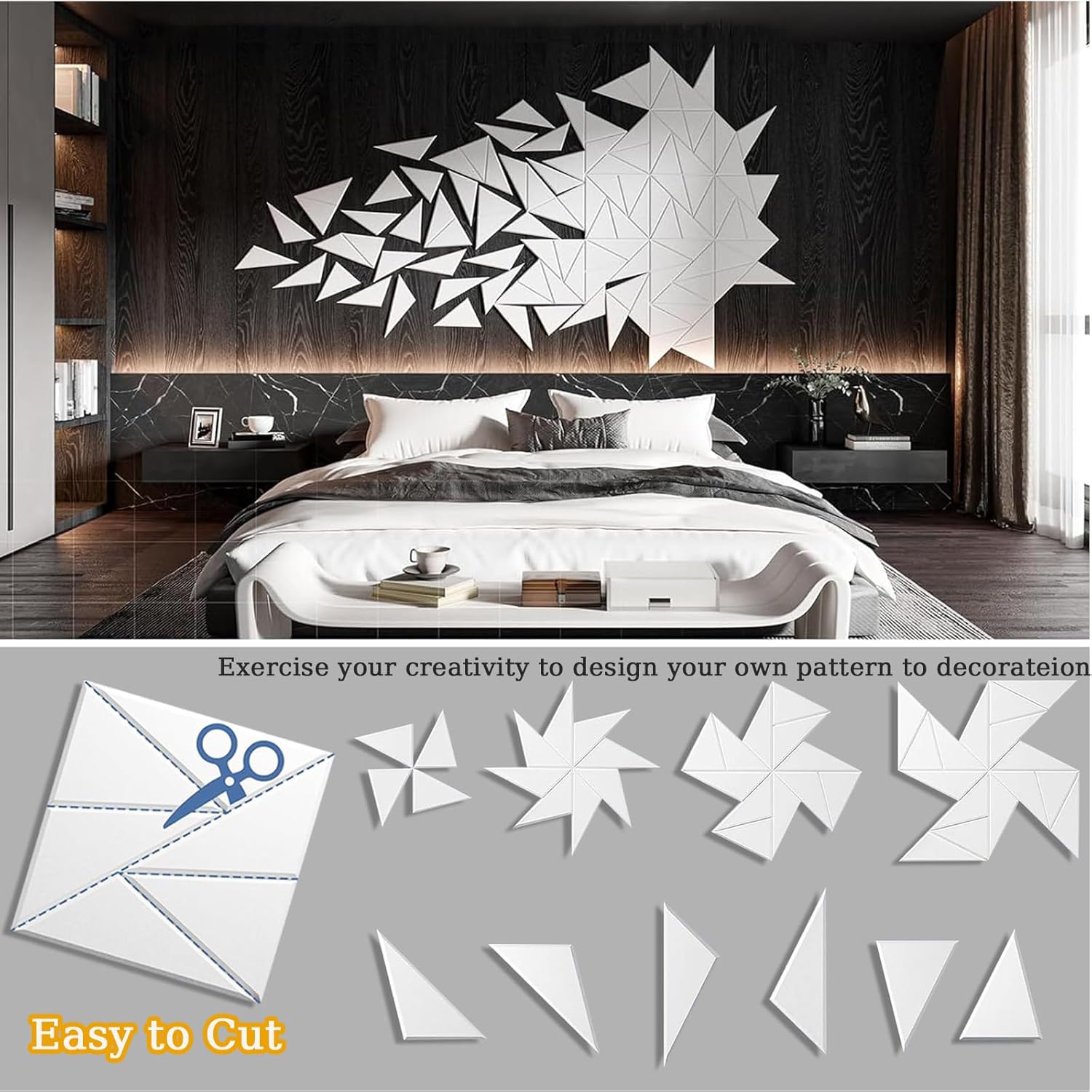 18 PCS White Sound Proof Panels for Walls 12x12x0.4 Inch High-Density Foam White Acoustic Wall Panels Sound Absorbing Sound Deadening Panels Self-Adhesive Soundproof Wall Panels for Studio - Image 3