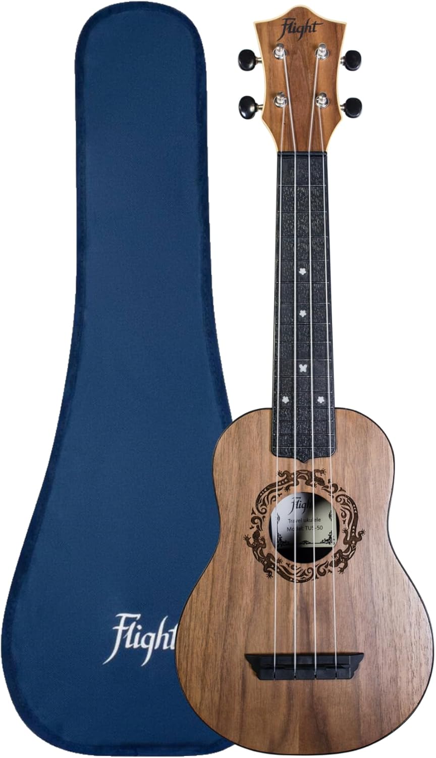 Flight TUS50 Travel Ukulele - Walnut Top
