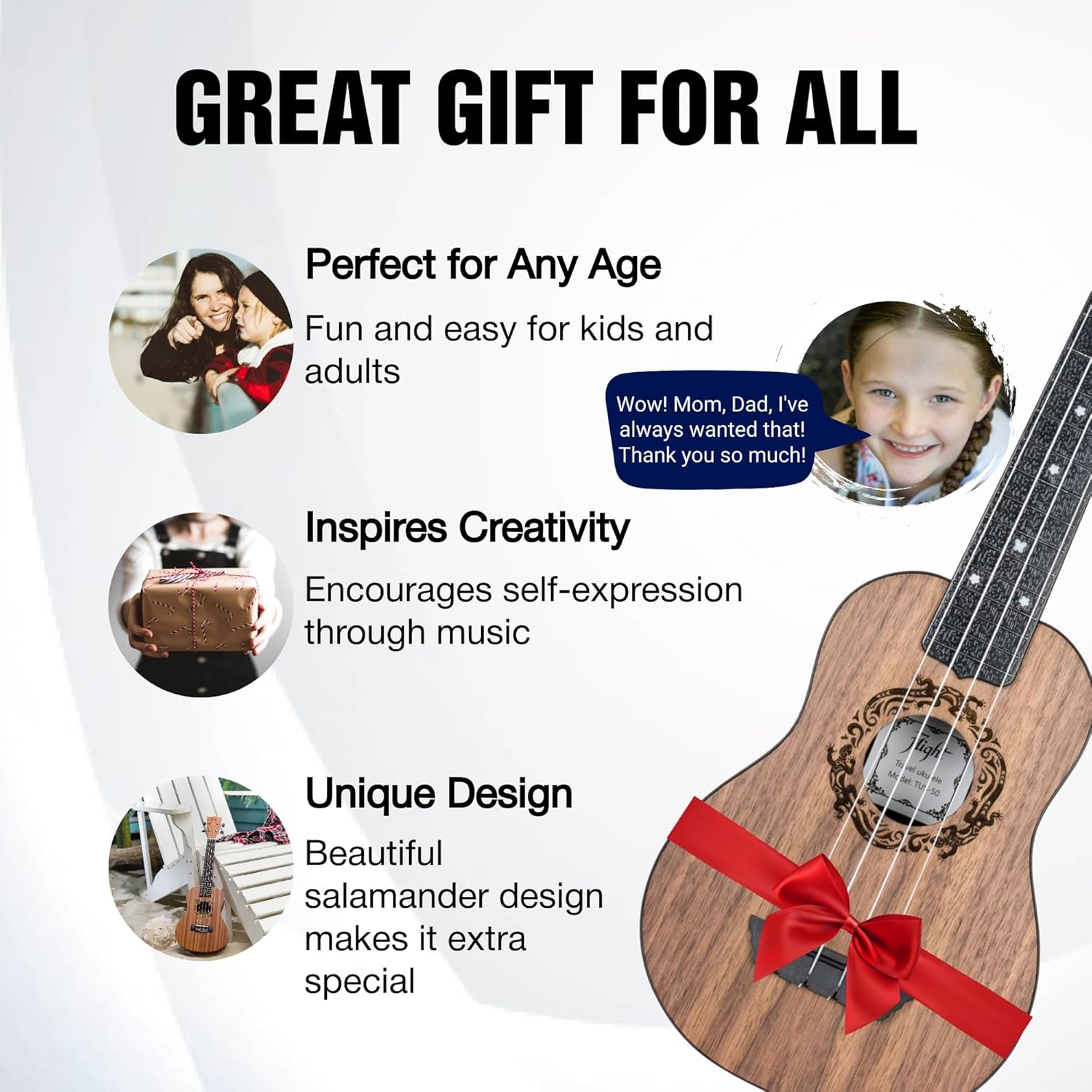 Flight TUS50 Travel Ukulele - Walnut Top - Image 3