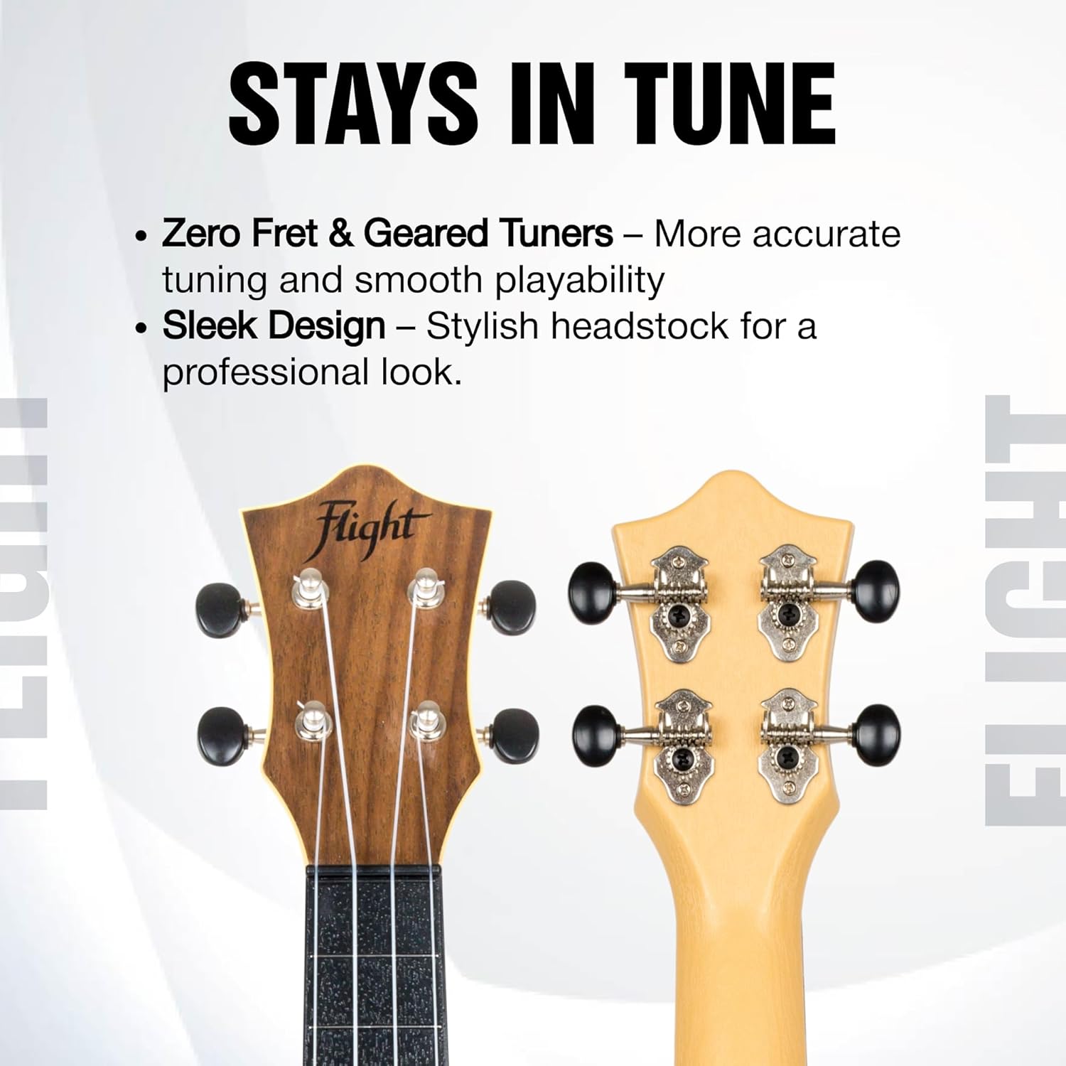 Flight TUS50 Travel Ukulele - Walnut Top - Image 7