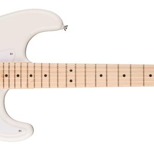 Squire Sonic Stratocaster HT Electric Guitar, Arctic White, Maple Fingerboard, White Pickguard