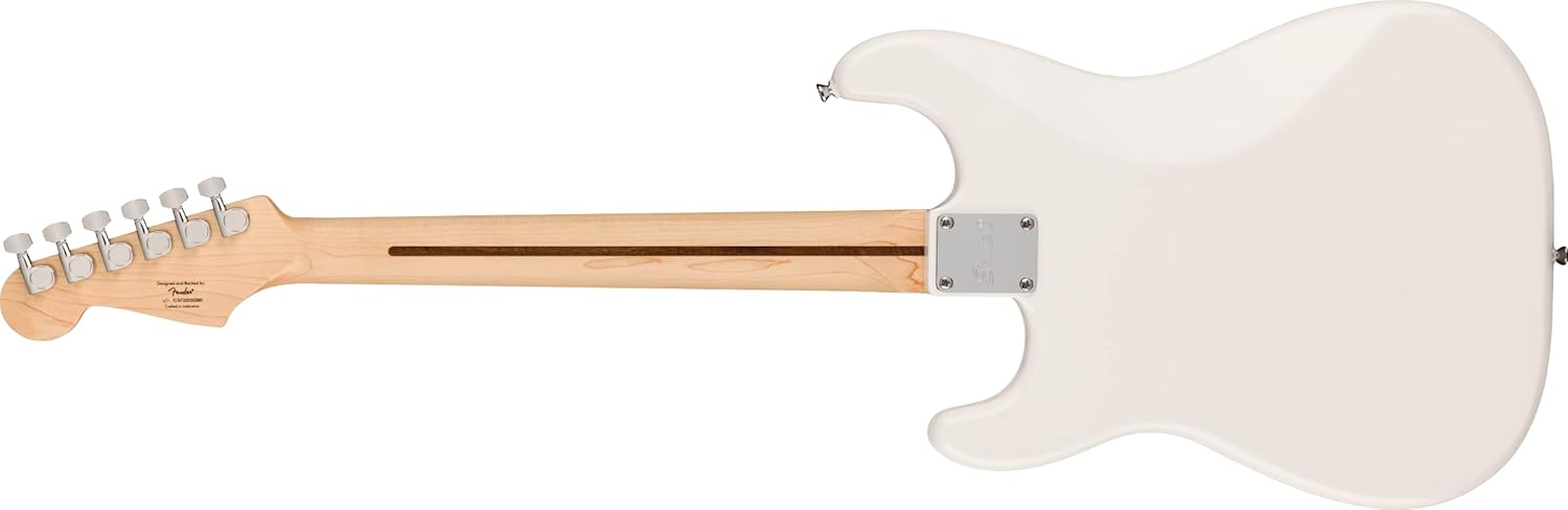 Squire Sonic Stratocaster HT Electric Guitar, Arctic White, Maple Fingerboard, White Pickguard - Image 2