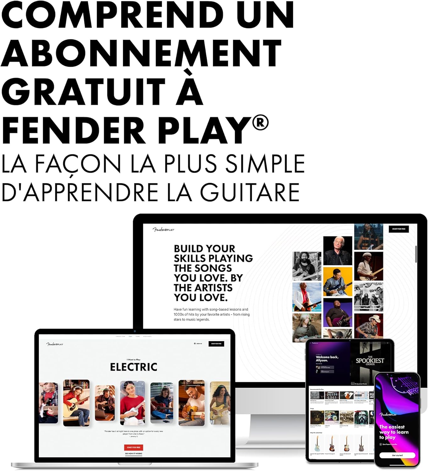 Squire Sonic Stratocaster HT Electric Guitar, Arctic White, Maple Fingerboard, White Pickguard - Image 8